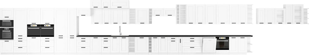 Magas szekrény, polcos, fehér, LULA 60 DK-210 2F