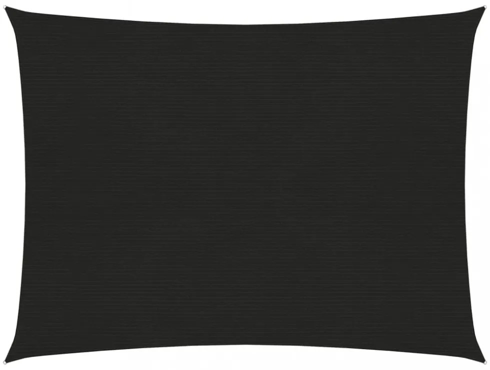 fekete HDPE napvitorla 160 g/m² 2 x 3,5 m