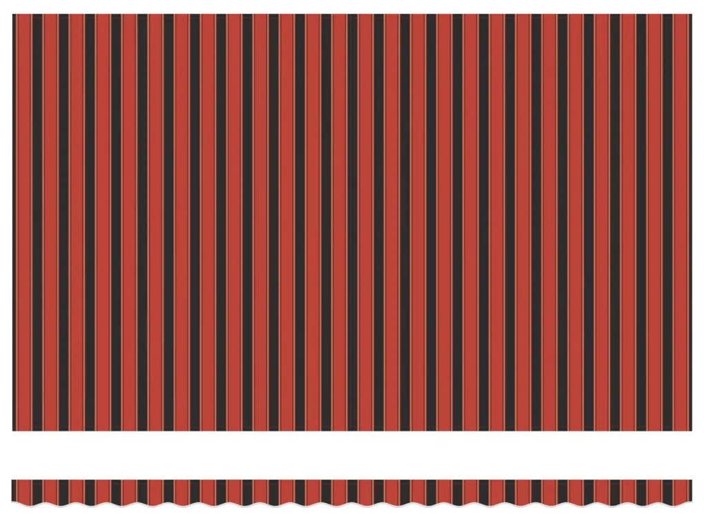 Kézi Behúzható Napellenző Narancssárga és Barna 500x300 cm