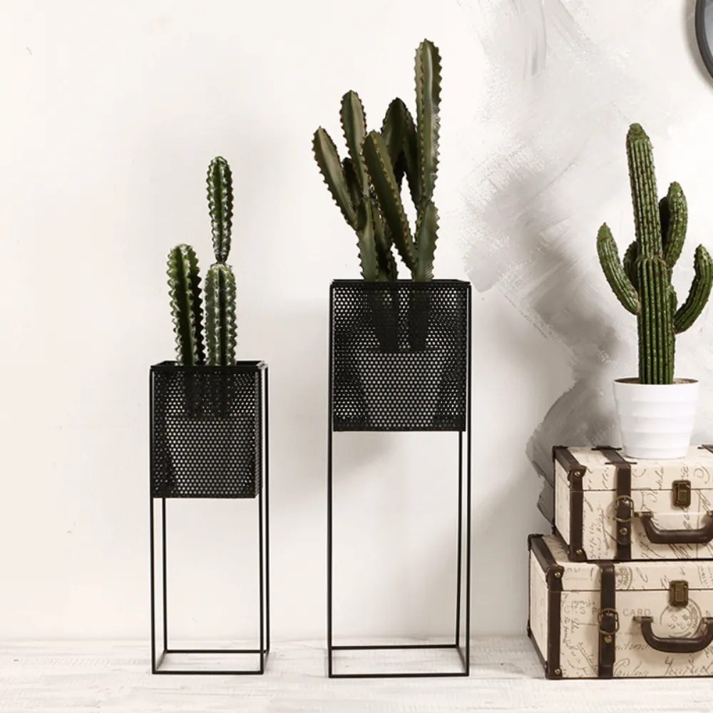 Virágtartó állvány, fekete, MELOI TYP 1