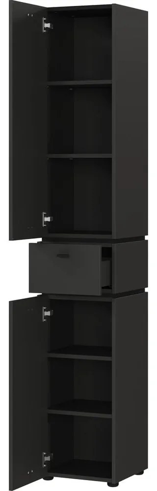 Antracitszürke magas fürdőszoba szekrény 34x189 cm Modesto – Germania