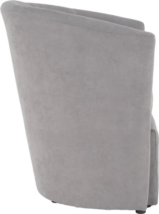 Klub fotel puffal, szürke, ROSE