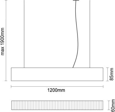 LED függeszték zsinóron LED/55W/230V 3000/4000/6500K 120 cm fehér