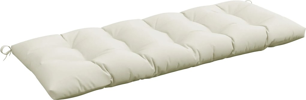 Outsunny Pad a Padokhoz 128x48x8 cm Kertipad Matrac 2 Rögzítő Kábellel Vízálló és UV 50+ Védelem Kerti Hintához Krém | Aosom