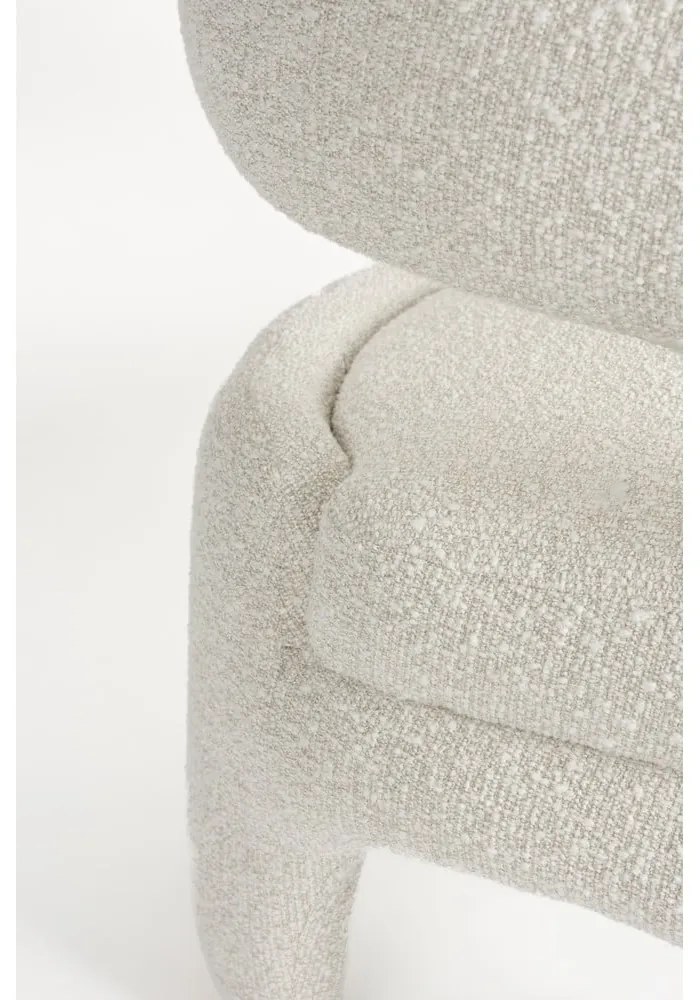Fehér buklé fotel Nova – White Label