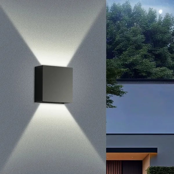 Brilagi - LED kültéri fali lámpatest DOUBLERAY LED/4W/230V fekete IP65