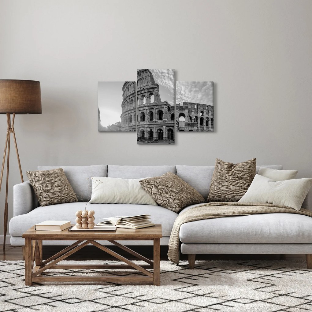 Kép - Colosseum Rómában, fekete-fehér (90x60 cm)