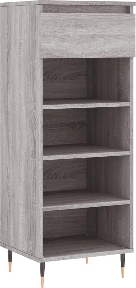 vidaXL szürke sonoma színű szerelt fa cipősszekrény 40x36x105 cm