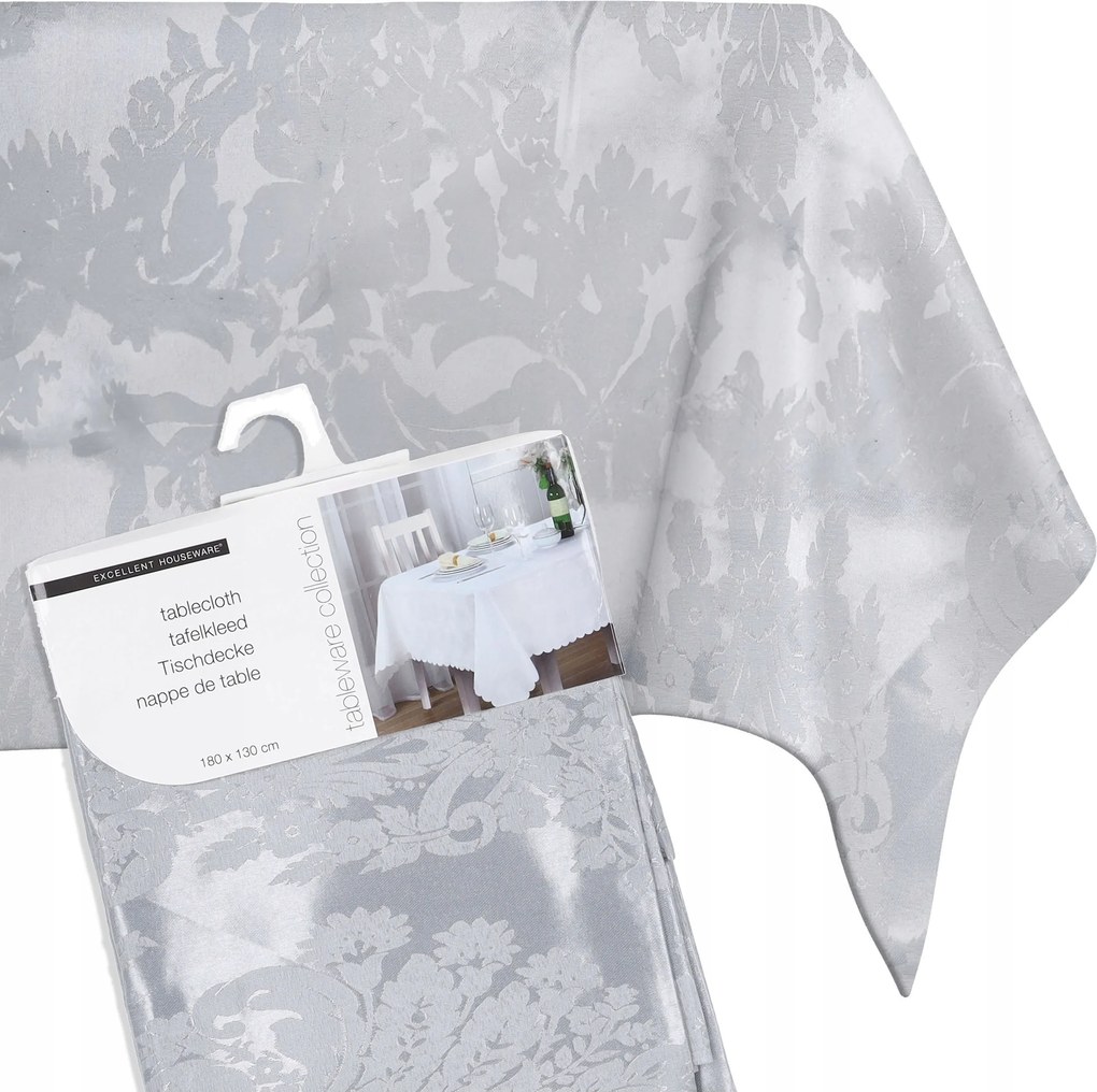 Abrosz 180x130 cm foltálló asztal szürke téglalap alakú mintákkal a konyhába