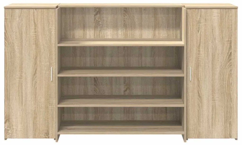 recepciós pult sonoma tölgy 180x50x103,5 cm szerelt fa