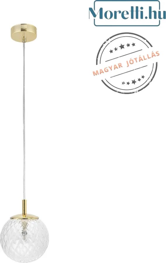 TK LIGHTING 4609 CADIX Egyágú Függesztett Lámpa Üveg G9 IP20