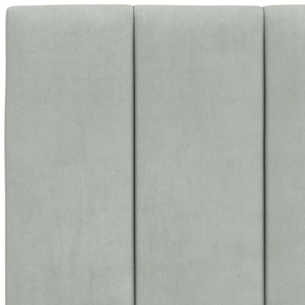 világosszürke bársony fejtámla párna Hanko 180 cm