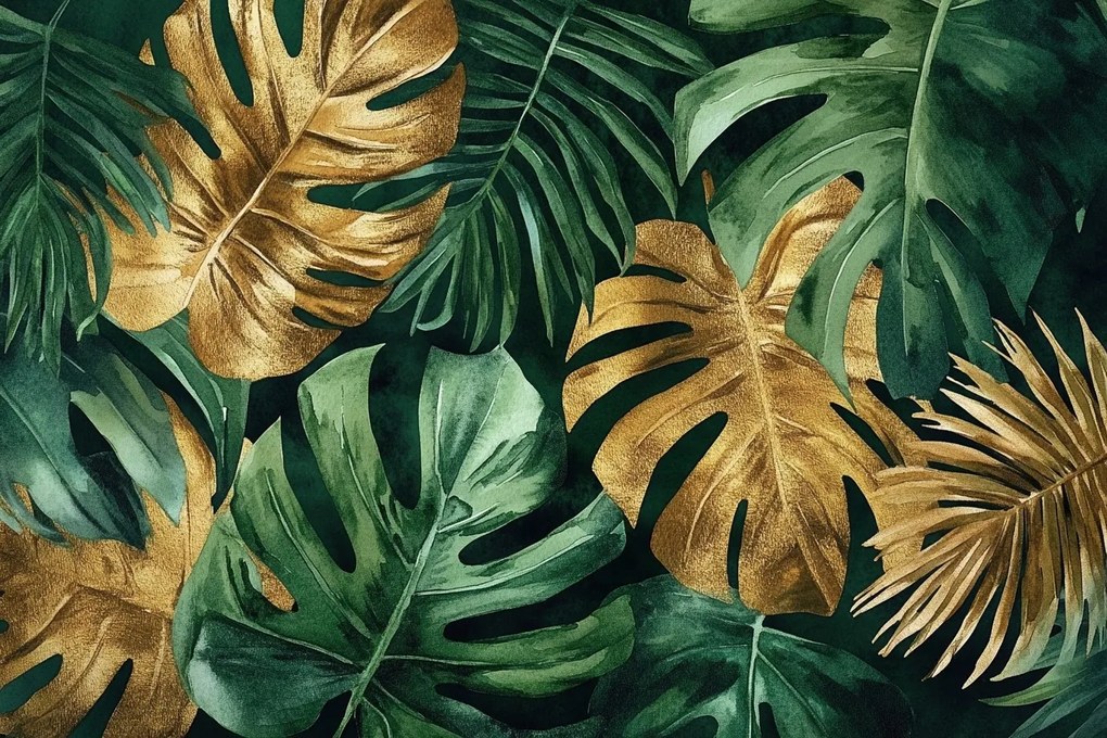 Fotótapéta Flizelina Monster Levelek Filodendron Palma Boho 254x184 ragasztó