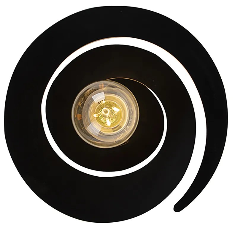 Okos mennyezeti lámpa spirális árnyékolóval, fekete, Wi-Fi-vel - Scroll