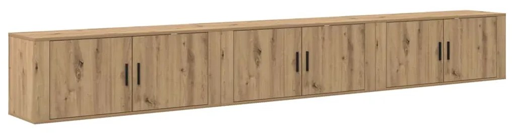 vidaXL Fali TV szekrény szett 3 pcs Artisan tölgy 100 x 34,5 x 40 cm