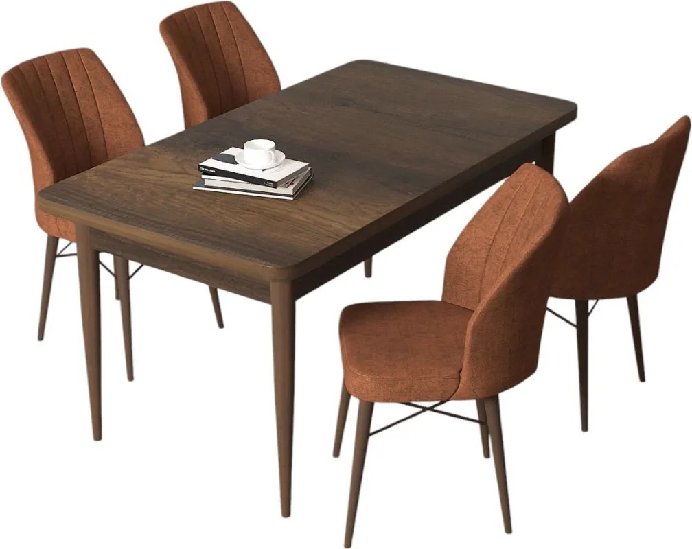 Arp étkezőgarnitúra, barokk-téglavörös, 110 cm