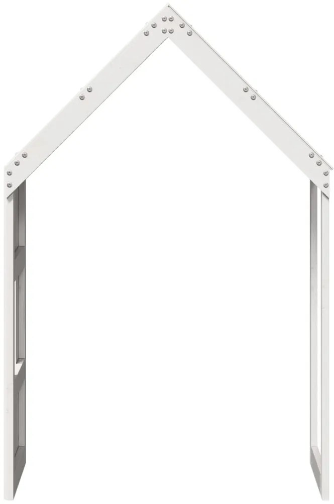 fehér tömör fenyőfa gyerekágytető 60 x 89 x 134,5 cm