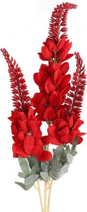 Mesterséges Glicin Ág 3 Virág 96CM Piros Vázára Kész Dísz