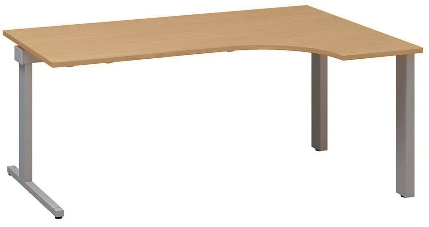 ProOffice C ergonomikus asztal 180 x 120 cm, jobb, bükkfa