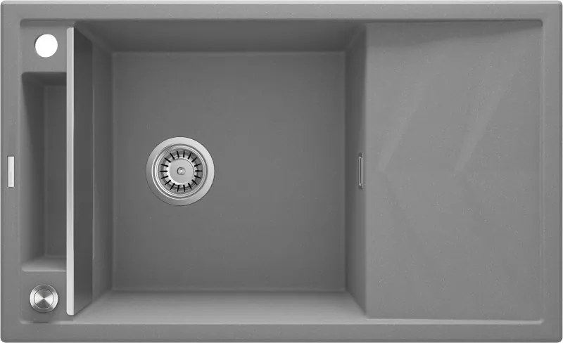 Magnetic gránit mosogató_fémszürke_1 medence+csepegtető