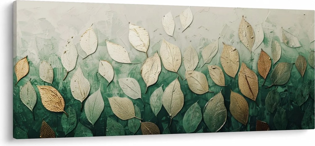 Kép - Arany-zöld levelek (120x50 cm)