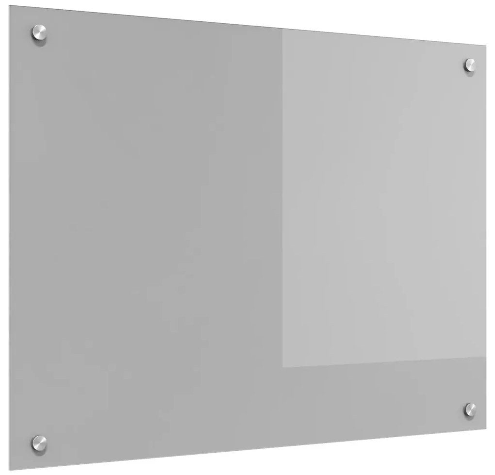 Konyhai Fali Csempe Világosszürke 80x60x0,6 cm Edzett Üveg