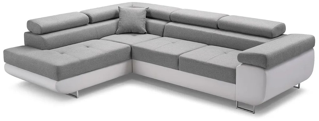 ALFA sarok kanapéágy, 273x70/85x203, sioux 1115/lux 23, jobb sarok