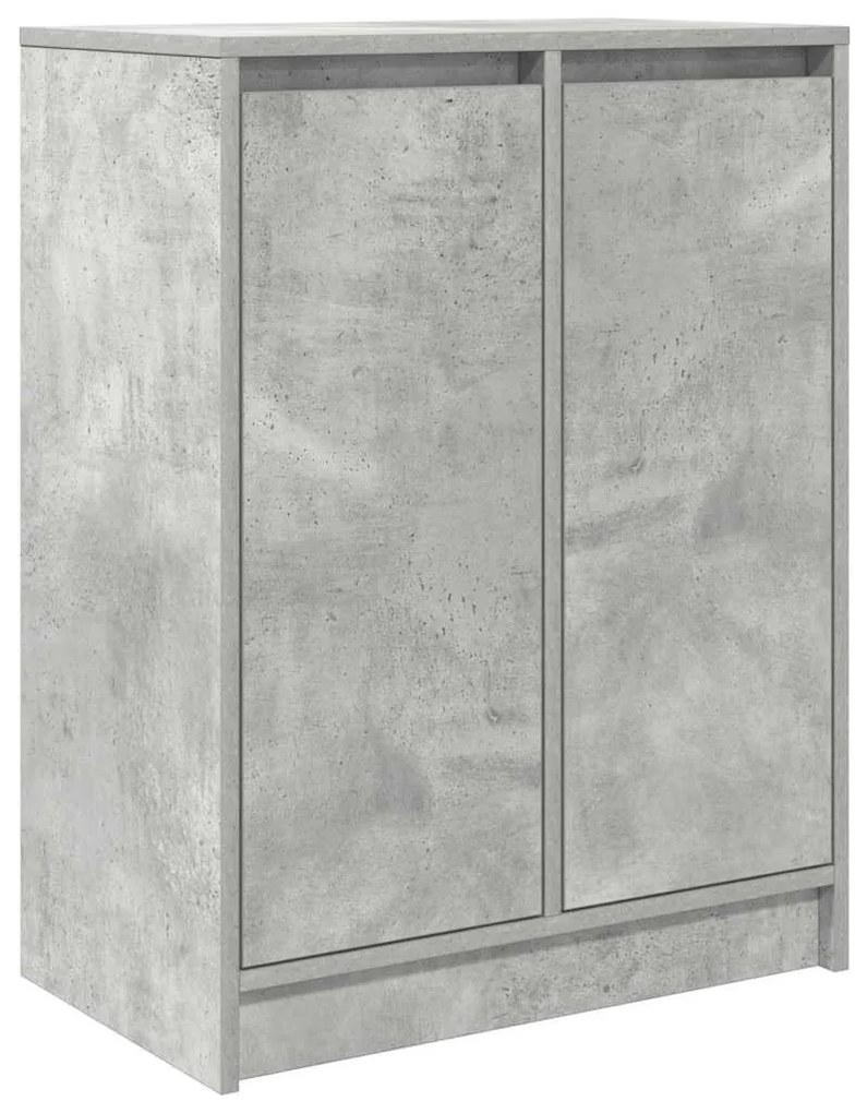 betonszürke szerelt fa tálalószekrény 57x34x76 cm