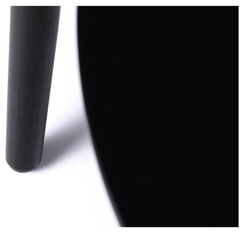 Fekete kerek dohányzóasztal szett 2 db-os ø 88 cm Adda – Unique Furniture