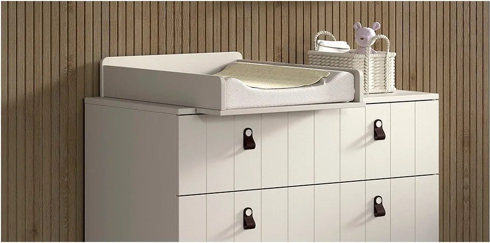 Bézs pelenkázó asztal pelenkázó feltéttel 98,5x94x57 cm Sezane – Vipack