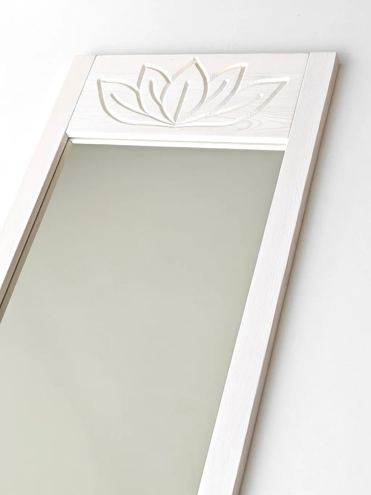 Lotus tükör, fehér, 55 cm