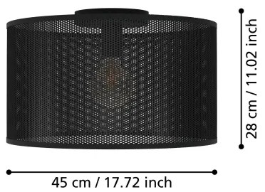 Eglo 43794 - Mennyezeti lámpa MANBY 1xE27/40W/230V