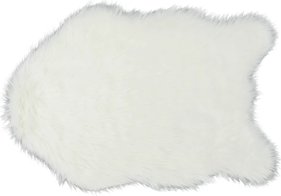 Műszőrme, fehér, 60x90, EBONY TYP 1