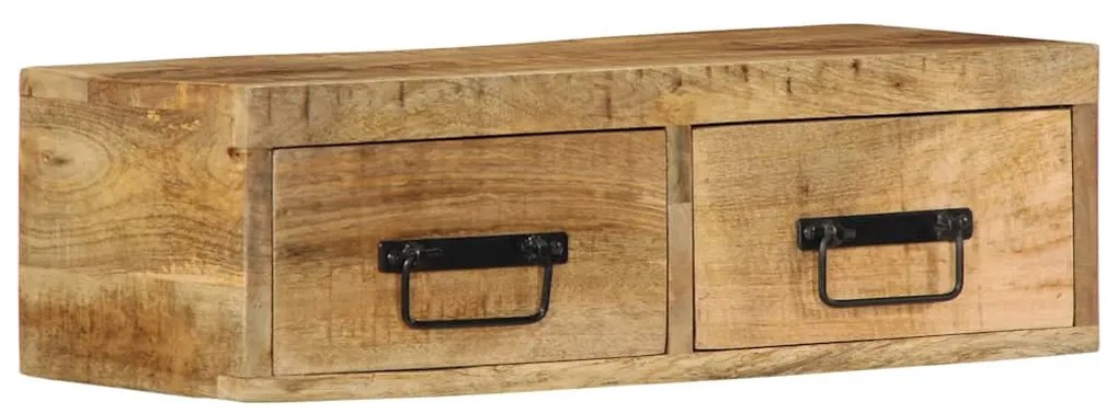 tömör nyers mangófa falra szerelhető TV-szekrény 60x30x19 cm