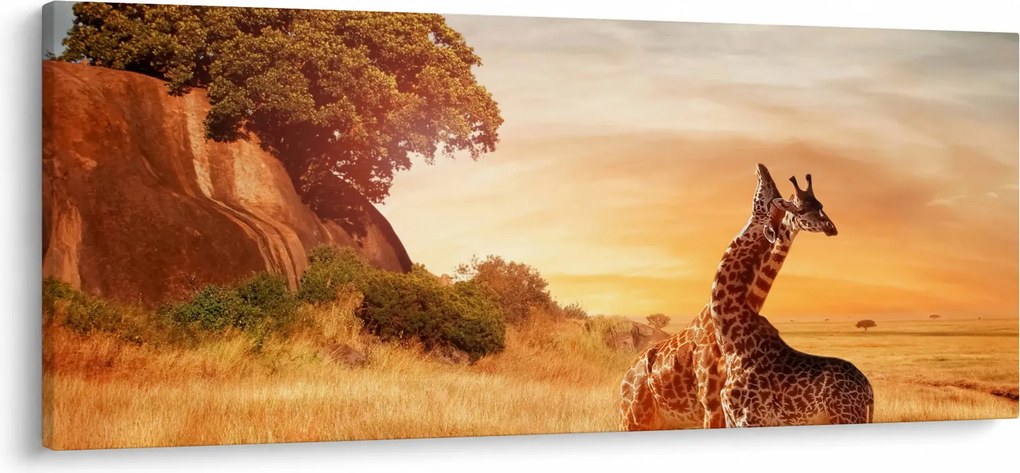 Kép - Zsiráfok Afrikában (120x50 cm)