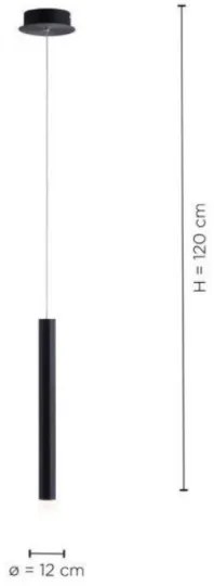 Leuchten Direkt 15202-18 - LED Csillár zsinóron BRUNO LED/4,8W/230V fekete