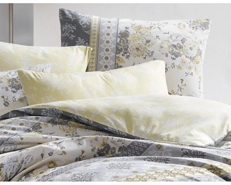 BedTex Vera pamut ágynemét szett szürke, 220 x 200cm, 2 db 70 x 90 cm