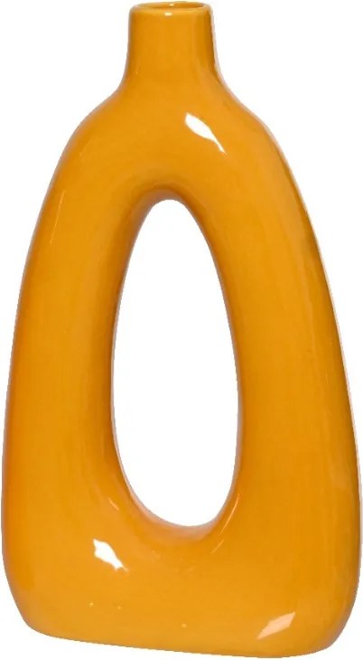 Porcelán váza sárga 32cm