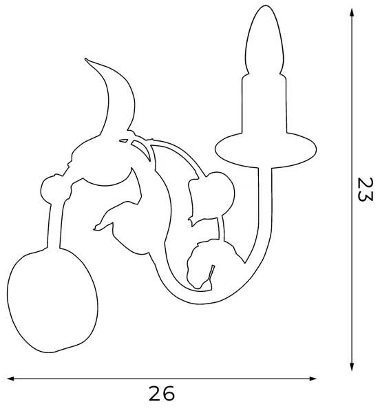 Fali lámpa ROSE 1xE14/60W/230V