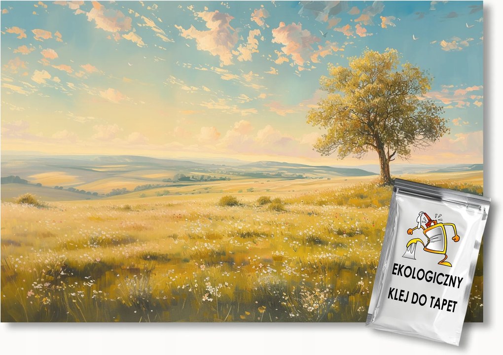 Fotótapéta Flizelina Tájkép Dombok Rét Fa Tavasz Nyár 368x254 ragasztó