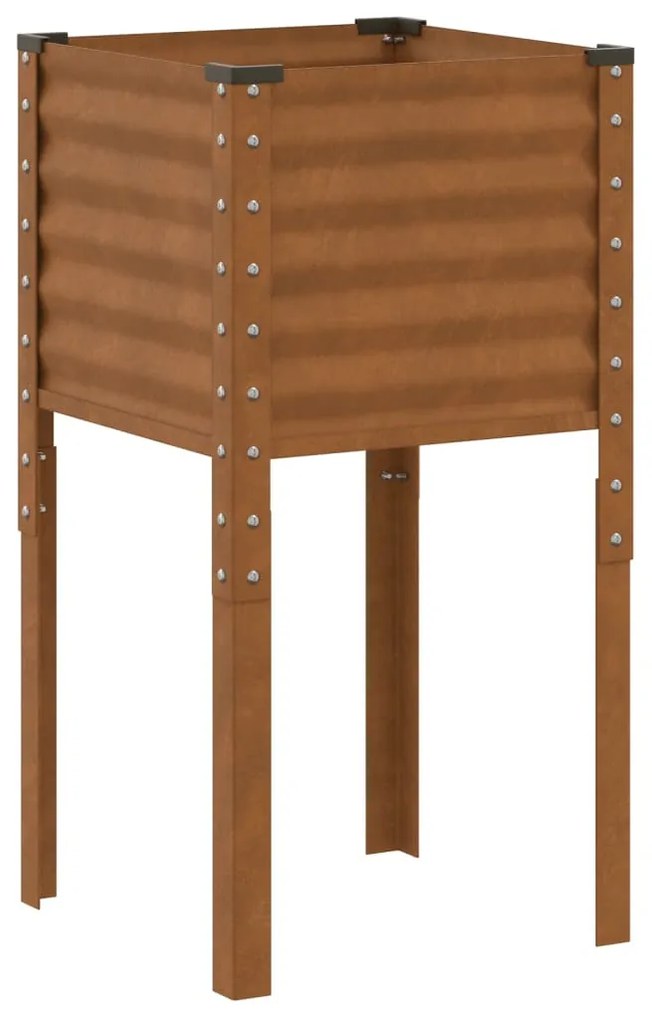 kerti virágláda 45 x 45 x 88 cm időjárásálló acélból