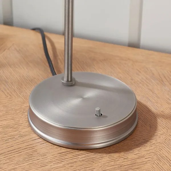 Endon 91740 - Asztali lámpa HANSEN 1xE14/40W/230V matt króm