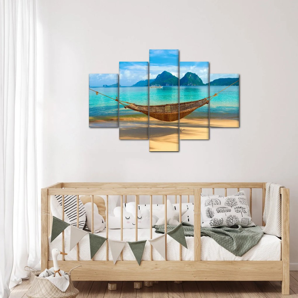 Kép egy függőágyról a tengerparton 3 (150x105 cm)