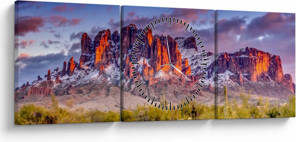 Kép - Hegyek Arizonában (órával) (90x30 cm)