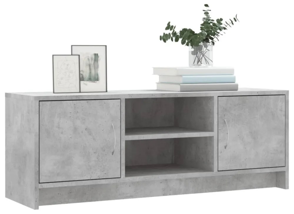 betonszürke szerelt fa TV-szekrény 102x30x37,5 cm