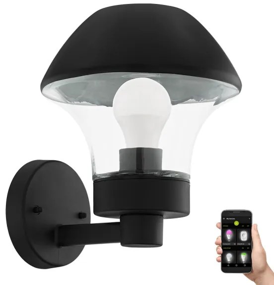 Eglo 97446 - LED Dimmelhető kültéri fali lámpa VERLUCCA-C 1xE27/9W/230V Bluetooth