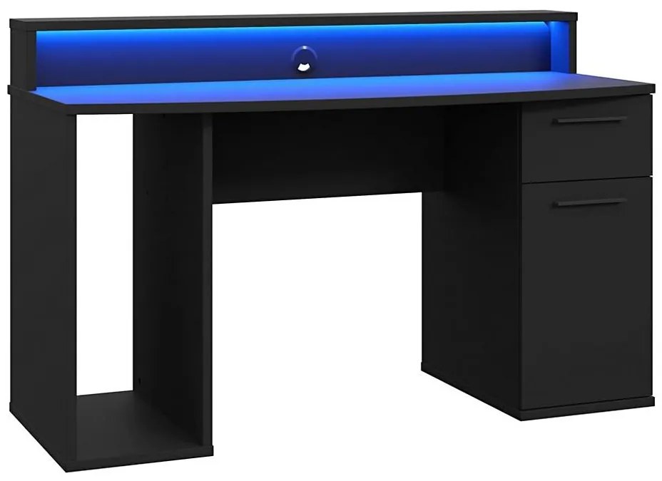 IVAR fekete íróasztal háttérvilágítással