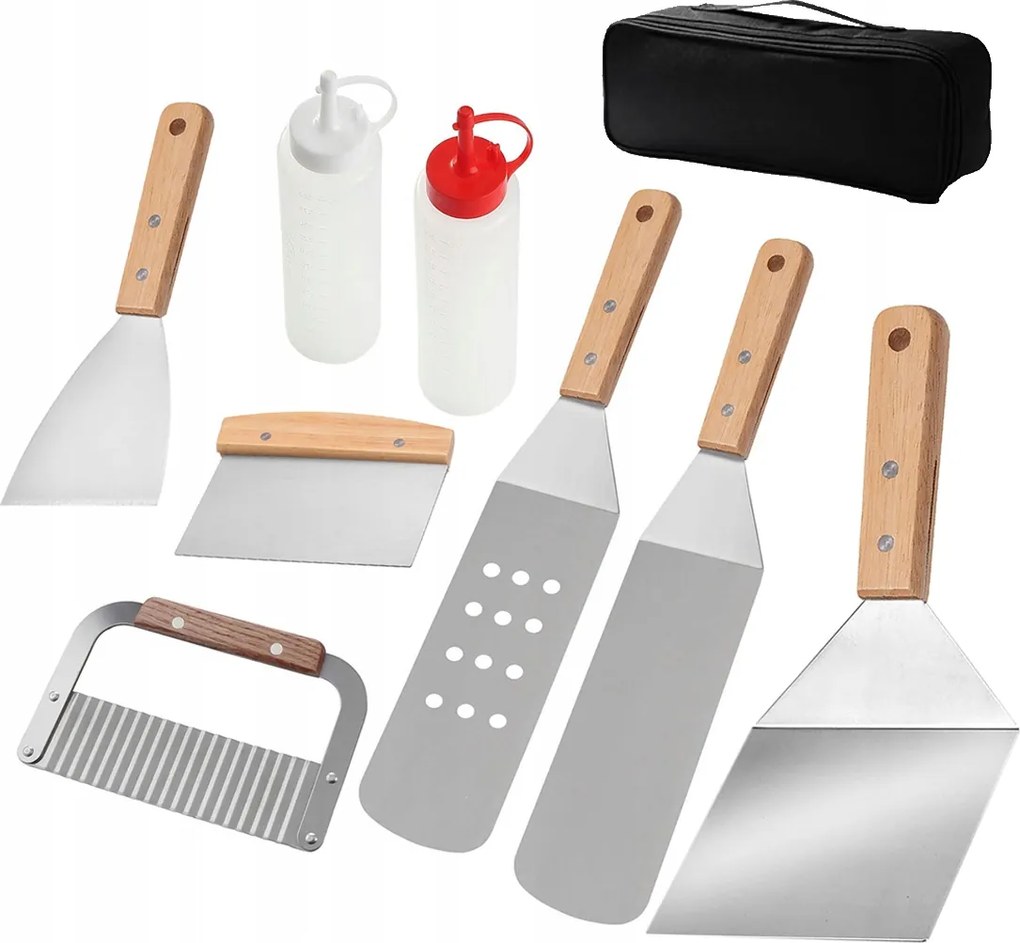 Grill Tartozékok Bbq Szerszámkészlet Edények Könnyű Tisztítás Tok