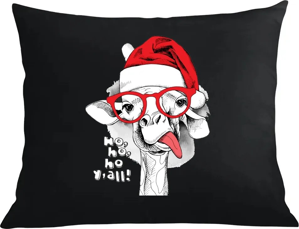 Párna párnahuzat nyomtatás Karácsonyi zsiráf Karácsonyi ajándék