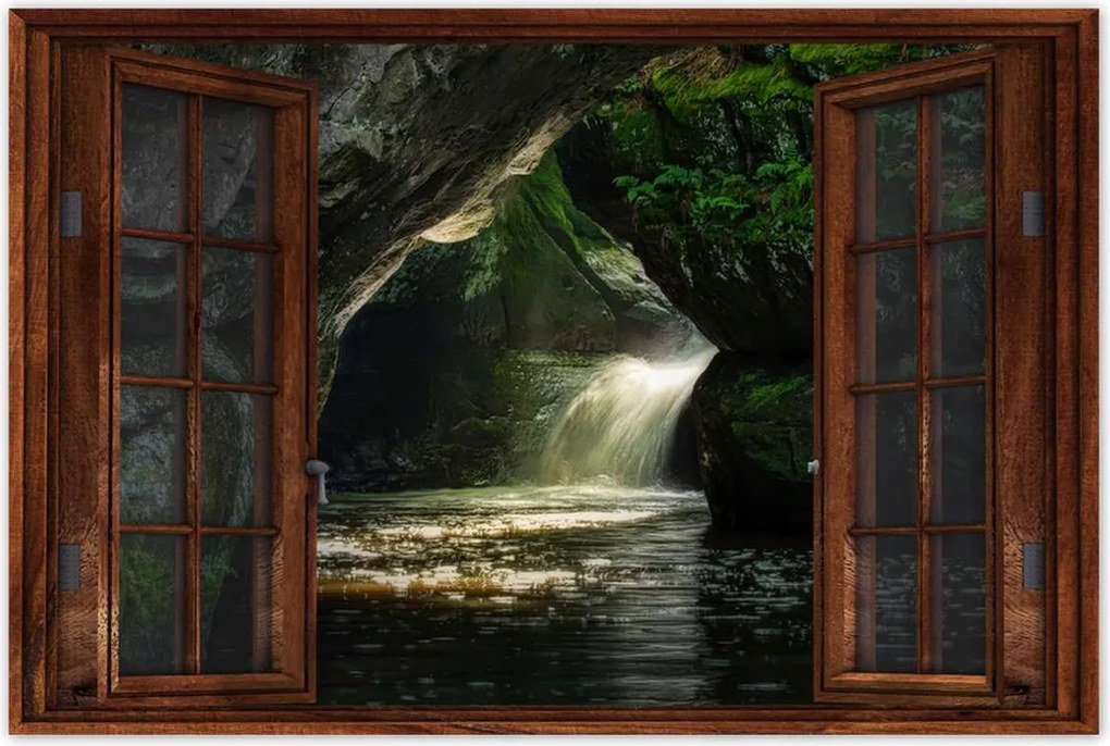 Poszterek 60x40 Hegyek Sziklák Vízesés